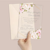 Partecipazioni di matrimonio in plexiglass modello FPLEX58